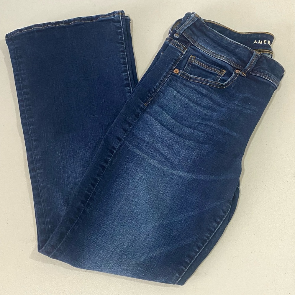 American Eagle Kick Boot Super Stretch Jeans Size 12 Short